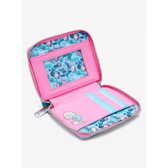 Loungefly Sanrio Hello Kitty Mermaid Metallic Zip Wallet - Picture 5 of 5
